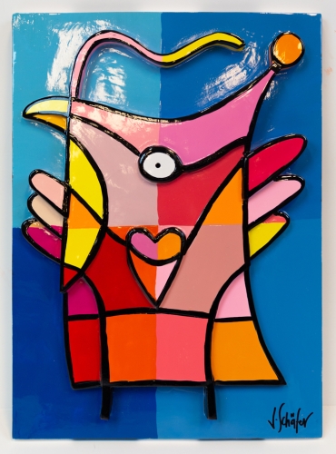 Jacqueline Schafer - Love Bird 6 relief