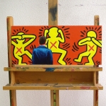 Gerard Boersma - Ignorance Is Fear (Self-portrait with Keith Haring painting)