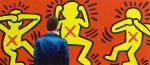 Ignorance Is Fear (Self-portrait with Keith Haring painting)