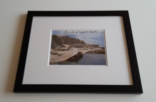 Christo Javacheff - Wrapped Coast - grote art card - handgesigneerd