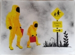 Ziegler T  - First Day at School - stencil/spraypaint  handgesigneerd - beperkte oplage