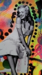 Ziegler T  - Marilyn Monroe on Krylon - stencil/peinture arosol et encre - sign  la main