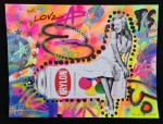 Ziegler T  - Marilyn Monroe on Krylon - stencil/peinture arosol et encre - sign  la main