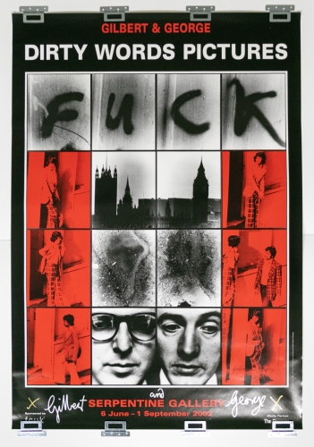 Gilbert  and George - Affiche Dirty words pictures