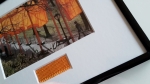 Christo Javacheff - Christo & Jeanne-Claude  The Gates  gesigneerde artcard met fabric