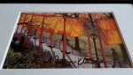 Christo Javacheff - Christo & Jeanne-Claude  The Gates  signed artcard with fabric