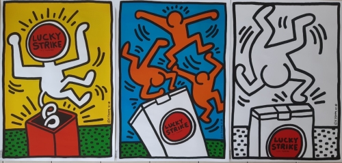 Keith Haring  - Lucky Strike - Complete set van drie