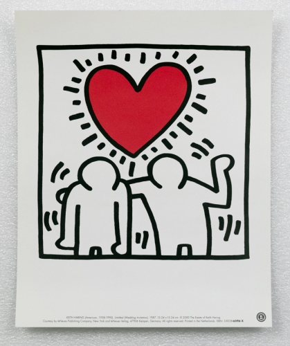 Keith Haring  - Sans titre (faire-part de mariage)