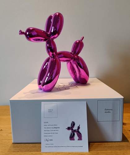 Jeff  Koons (after) - Chien Ballon (Rose)