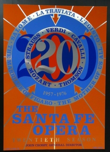 Robert Indiana - Santa Fe Opera Poster 20th Season 1976