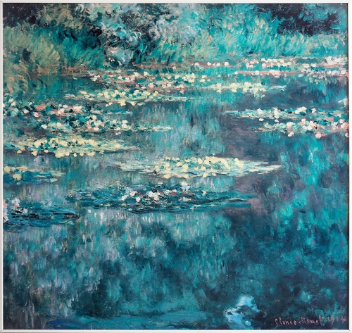 Kunstenaar onbekend - Waterlelies naar Monet