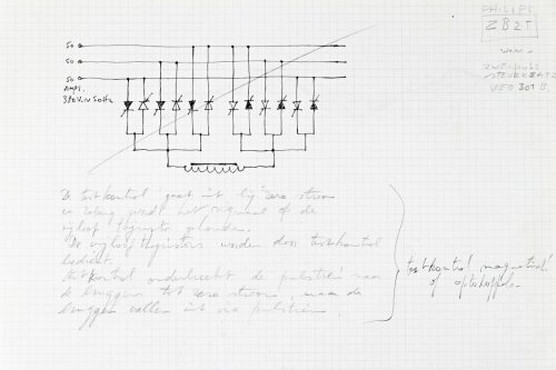 Panamarenko  - Page du carnet de croquis 