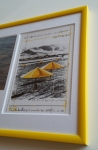 Christo Javacheff - The Umbrellas USA  2 artcards + fabric