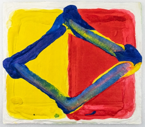 Bram Bogart - Rhombus red-yellow background