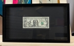 Originele tekening op een briefje van 1 dollar
