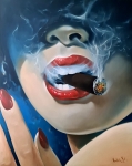 ,,Lady with a cigar,,