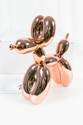Jeff  Koons (after) - Chien Ballon (Or Rose)