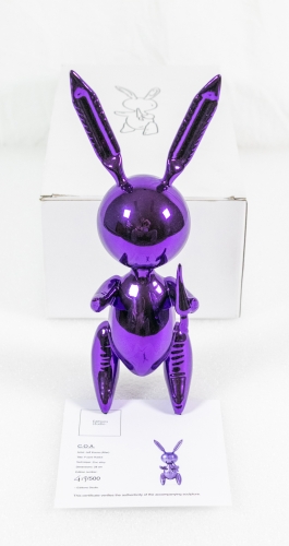 Jeff  Koons (after) - purple rabbit