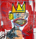 Zeldzame verveelde aap Basquiat