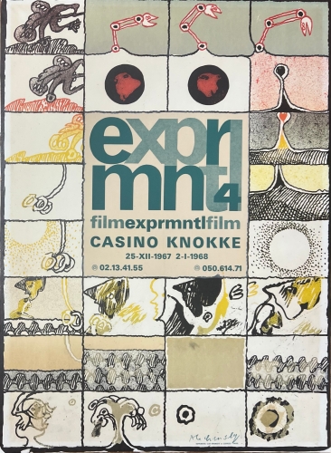 Pierre Alechinsky - Poster Exprmntl 4 - Casino Knokke. 1967-1968