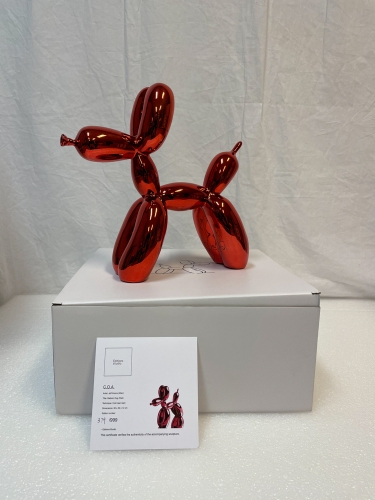 Jeff  Koons (after) - Chien Ballon (Rouge)