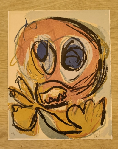 Karel Appel - A Beast Drawn Man (Zeldzame litho)