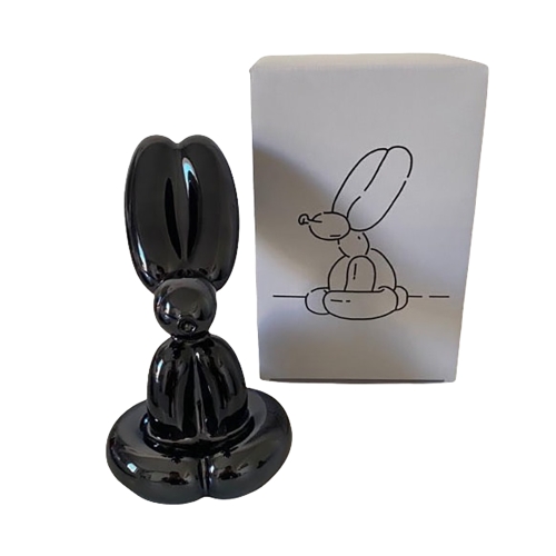 Jeff  Koons (after) - Jeff Koons - Sitting Rabbit Black - Editions studio