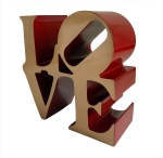 Robert Indiana (after) - Robert INDIANA - LOVE (Red & Gold)