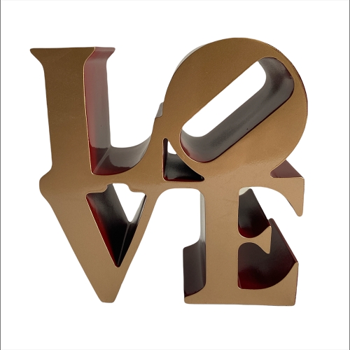 Robert Indiana (after) - Robert INDIANA - LIEFDE (rood en goud)