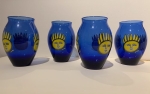 4 Sun Bird Vases