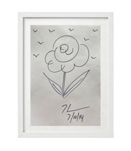 Jeff Koons - Jeff Koons Drawing Flowers