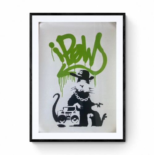 Banksy (after)  - Banksy Flower Thrower - Officile poster van de tentoonstelling Parijs 