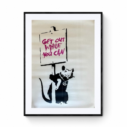 Banksy (after)  - Banksy Flower Thrower - Officile poster van de tentoonstelling Parijs 