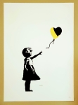 Meisje met ballon zwart/geel