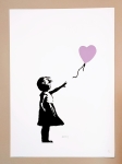 Banksy (after)  - Meisje met paarse ballon