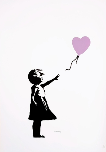 Banksy (after)  - Meisje met paarse ballon