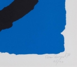Bram Bogart - Compositie blauw-zwart