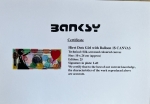 Banksy  - BANKSY Dollar Canvas - Hirst Dots Girl with Balloon