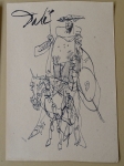 Salvador Dali - attributed, ink drawing, Quixote