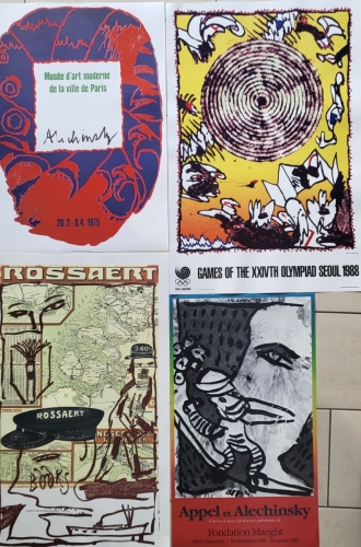 Pierre Alechinsky - Lot of 4 exhibition posters Alechinsky/ Appel