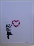 Banksy  - Girl With Heart Shaped Float