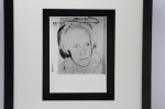 Andy Warhol - Portrait of Paul Delvaux by Andy Warhol Signed