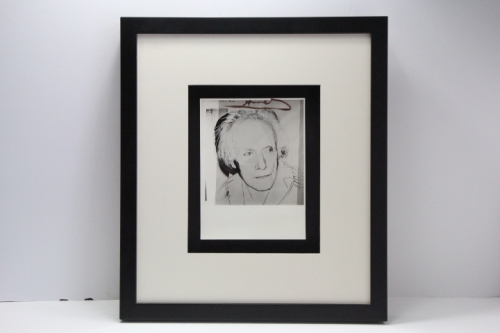 Andy Warhol - Portrait of Paul Delvaux by Andy Warhol Signed