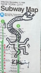 Keith Haring  - Original Drawing on Subway Map
