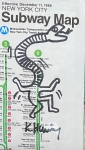 Keith Haring  - Originele Tekening op Subway Map