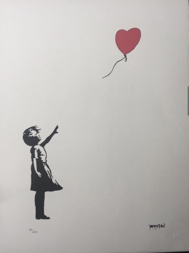 Banksy (after)  - Banksy print signe planche - Girl with balloon
