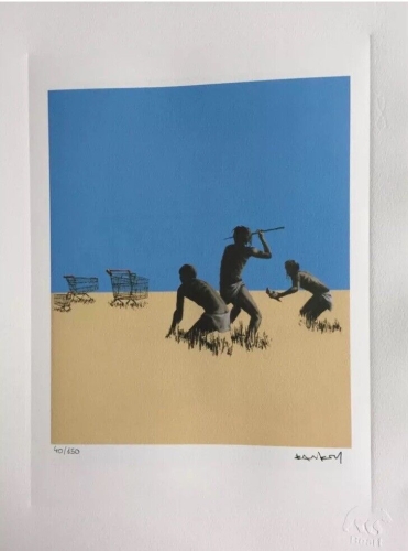 Banksy (after)  - Banksy print signe planche - Trolley hunters