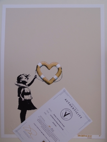 Banksy  - Girl With Heart Shaped Float