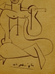 Pablo Picasso - toegeschreven, inkttekening, demon.