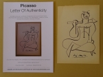 Pablo Picasso - attribu, dessin  l'encre, dmon.